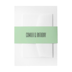Turquoise Wedding Invitation Belly Band