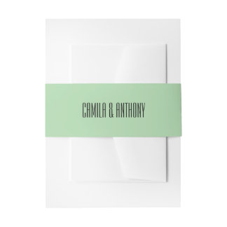 Turquoise Wedding Invitation Belly Band
