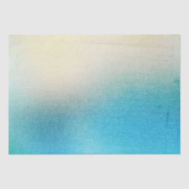 Turquoise White Aqua Blue Starfish Beach Wedding Tissue Paper (Front)