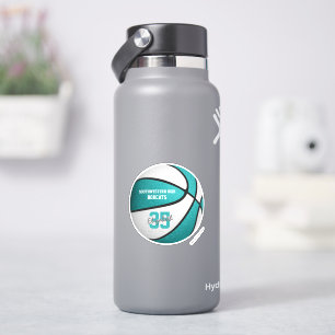Turquoise white basketball girls team colours