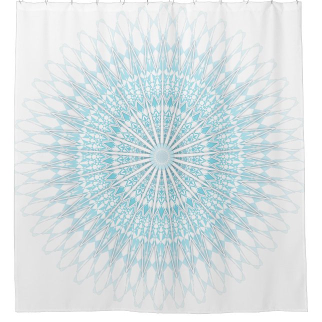 Turquoise White Coastal Mandala (Front)