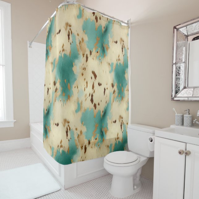 Turquoise White Gold Cowhide (In Situ)