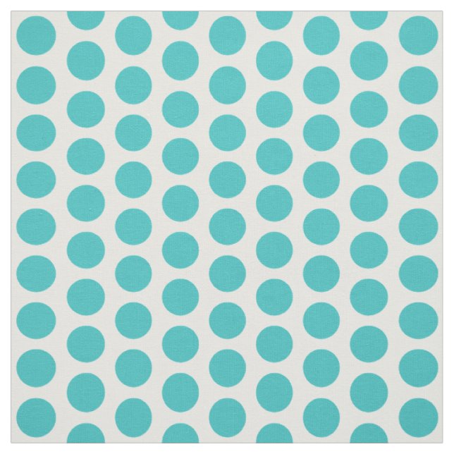 Turquoise White Mini Polka Dots Fabric (Swatch)