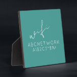 Turquoise Wifi Password Sign with Easel Stand Plaque<br><div class="desc">Keep your guests connected with this stylish turquoise WiFi password sign. The bold white text on the turquoise background is easy to read and will complement any home decor. Measuring 5.25x5.25 inches and featuring an easel stand, this sign is perfect for displaying on a desk, shelf, or table. Simply write...</div>