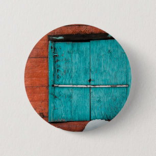 Turquoise Window 2 Inch Round Button