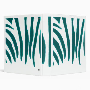 Turquoise Zebra Stripes Classeurs