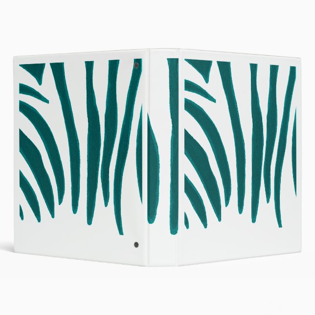 Turquoise Zebra Stripes Classeurs (Arrière-plan)