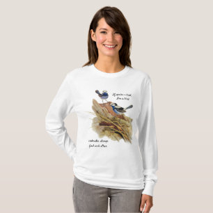 Turquoisine Superb Warbler, Soulmates   T-Shirt