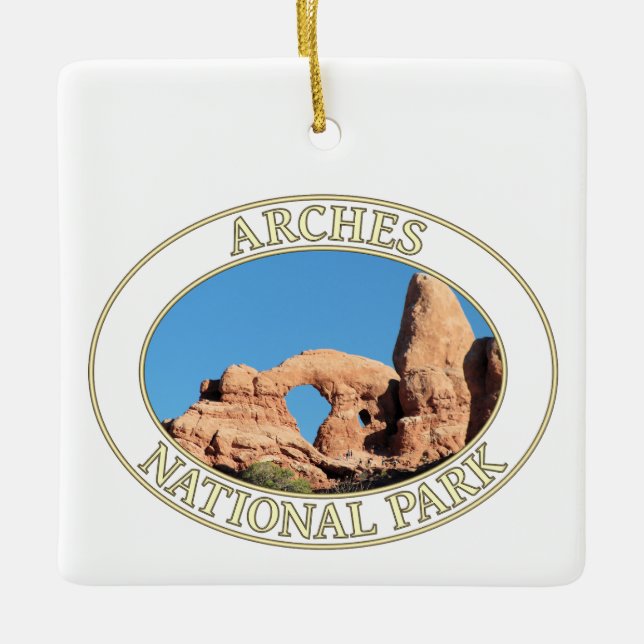 Turret Arch at Arches National Park in Moab, Utah Ceramic Ornament (Front)
