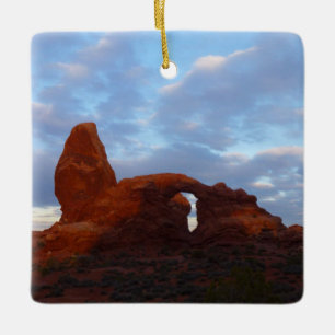 Turret Arch at Sunrise in Arches National Park Ceramic Ornament
