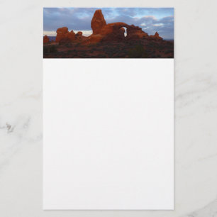 Turret Arch at Sunrise in Arches National Park Stationery