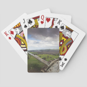 Turret of Israeli tank points to Qunietra Playing Cards
