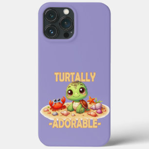 Turtally Adorable fun pun Cute baby Turtle cartoon iPhone 13 Pro Max Case