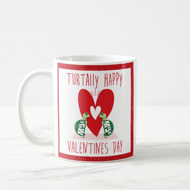Turtally Happy Valentines DAy Coffee Mug (Left)