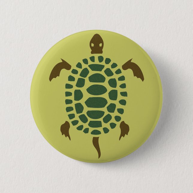 Turtle 2 Inch Round Button (Front)
