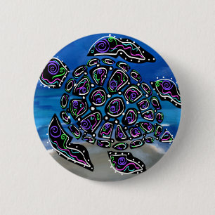 Turtle 2 Inch Round Button