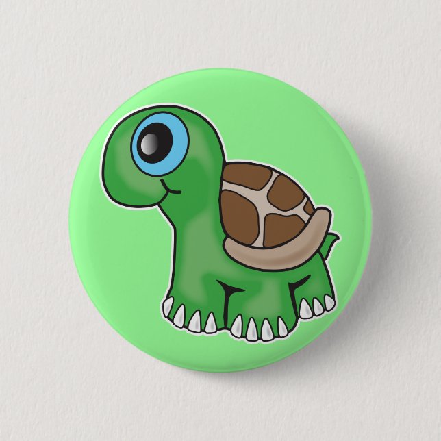 Turtle 2 Inch Round Button (Front)