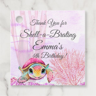 Turtle 4th Birthday, Under the Sea Favour Tags