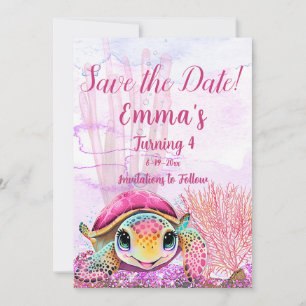 Turtle 4th Birthday, Under the Sea                Save The Date