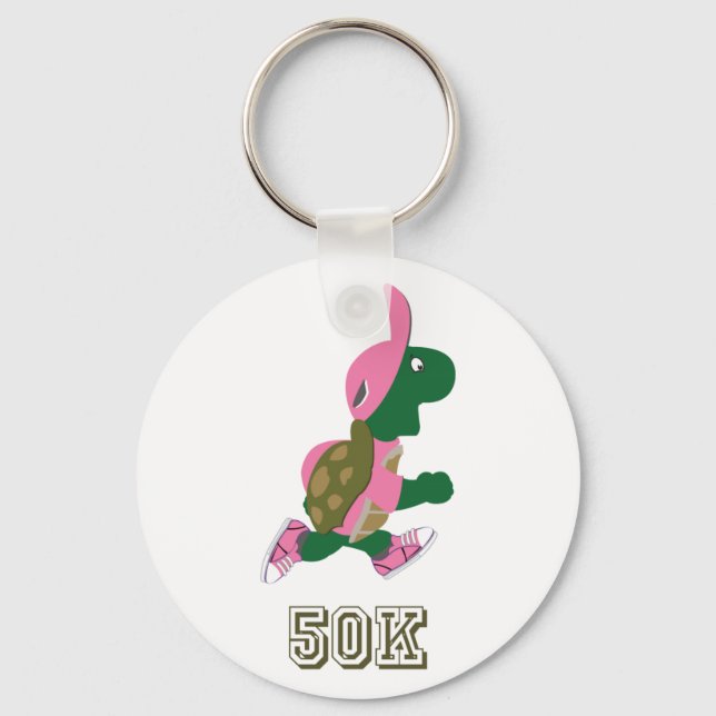 Turtle 50K - Pink Keychain (Front)