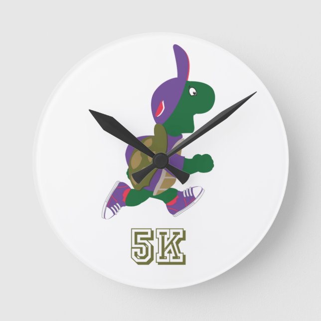 Turtle 5K - Purple Round Clock (Front)