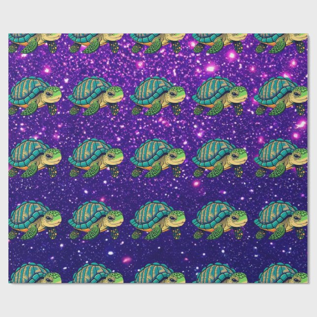 Turtle Adorable Cute Charming Themed Inspired  Wrapping Paper (Flat)
