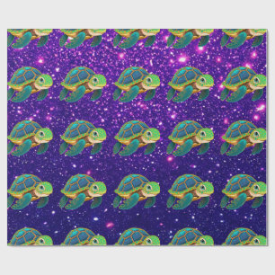 Turtle Adorable Cute Charming Themed Inspired Wrapping Paper