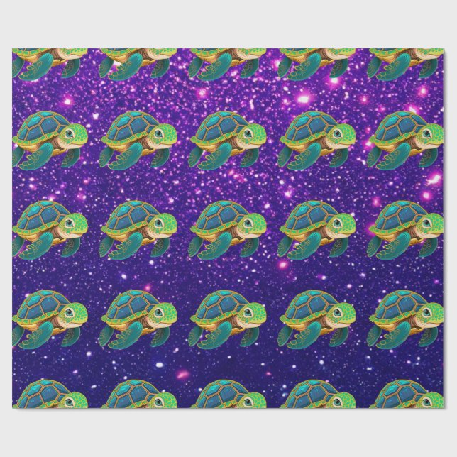 Turtle Adorable Cute Charming Themed Inspired  Wrapping Paper (Flat)