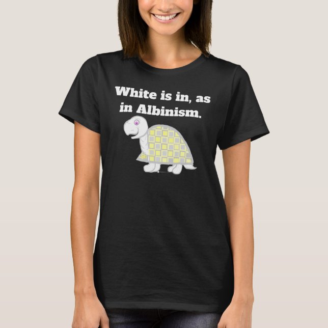 Turtle Albinism white Albino Tortoise T-Shirt (Front)