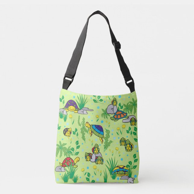 Turtle All Over Print Tote (Front)