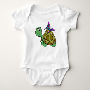 turtle and butterfly baby bodysuit