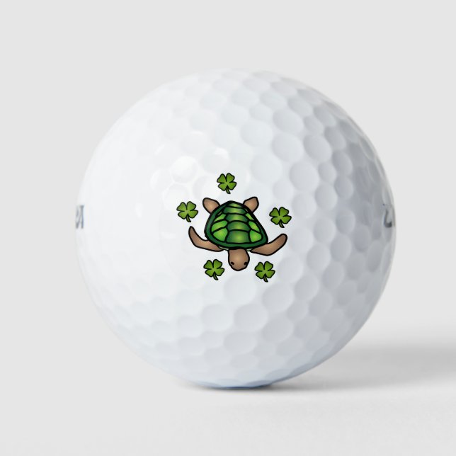 Turtle and Clovers Golf Balls (Front)
