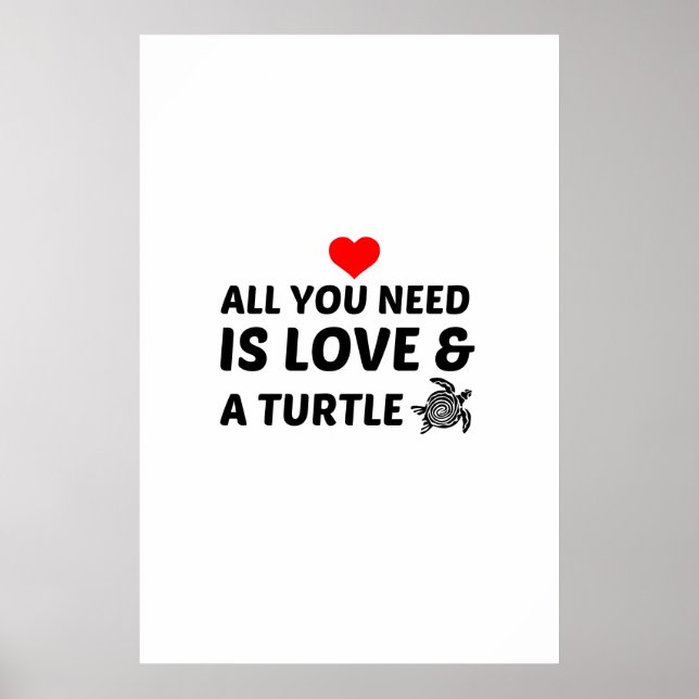 TURTLE AND LOVE POSTER (Front)