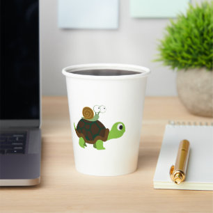 Turtle and Snail Coffee Paper Cups