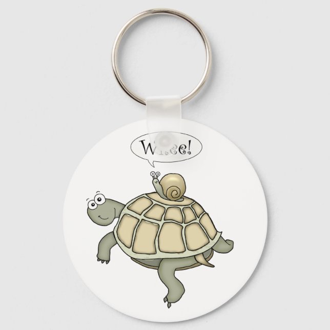 turtle and snail Whee! Keychain (Front)