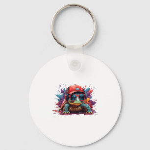 turtle animal art I cool cute turtle Keychain