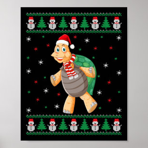 Turtle Animal Matching Family Ugly Christmas Sweat Poster