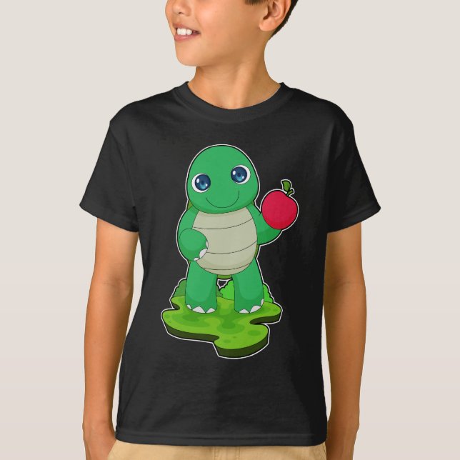 Turtle Apple Fruit T-Shirt (Front)