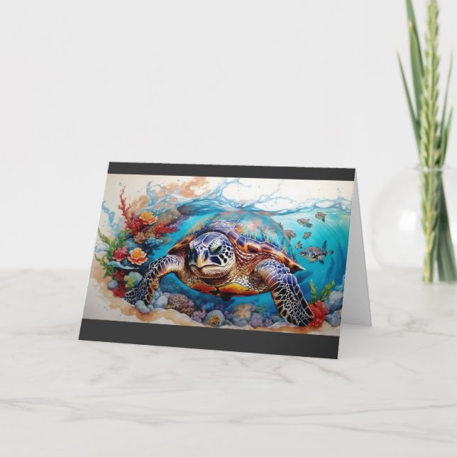 Turtle art / Turtle art Thank You Card (Front)