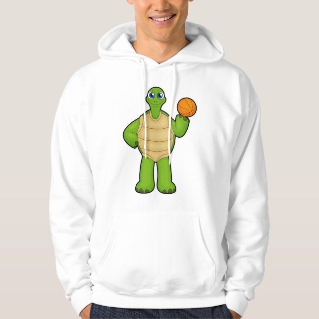 Turtle as Basketball player with Basketball Hoodie (Front)