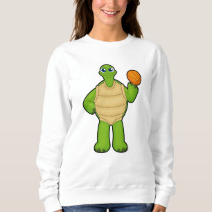 Turtle as Basketball player with Basketball Sweatshirt