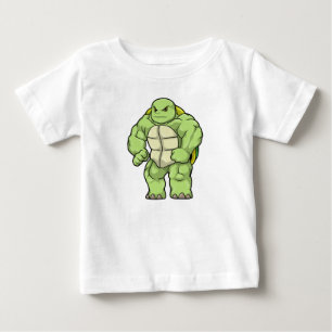 Turtle as Bodybuilder with Six pack Baby T-Shirt