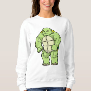 Turtle as Bodybuilder with Six pack Sweatshirt