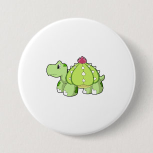 Turtle as Cactus 3 Inch Round Button