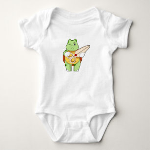 Turtle as Hairdresser with Scissors Baby Bodysuit