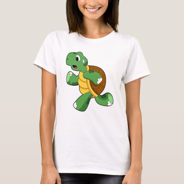 Turtle as Jogger at Running T-Shirt (Front)