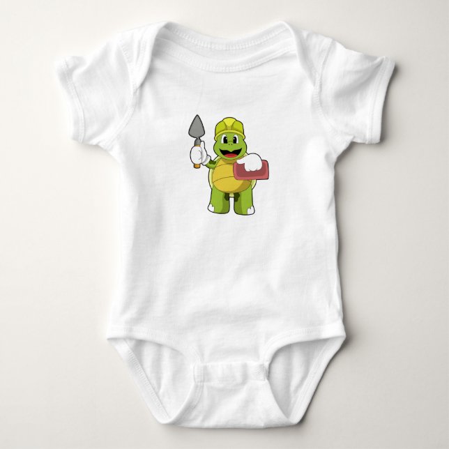 Turtle as Mason with Stone Baby Bodysuit (Front)