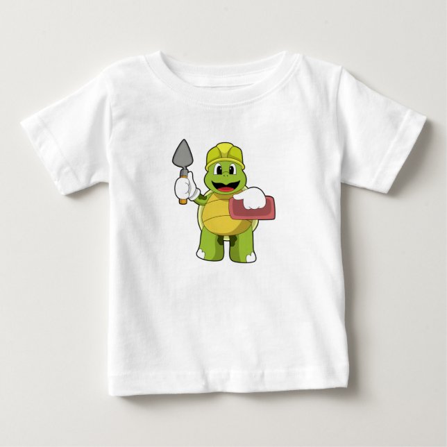 Turtle as Mason with Stone Baby T-Shirt (Front)