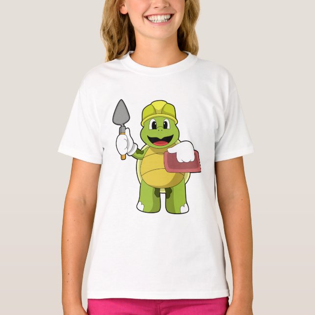 Turtle as Mason with Stone T-Shirt (Front)