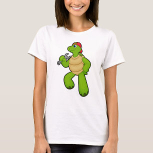 Turtle as Mechanic with Wrench & Cap T-Shirt